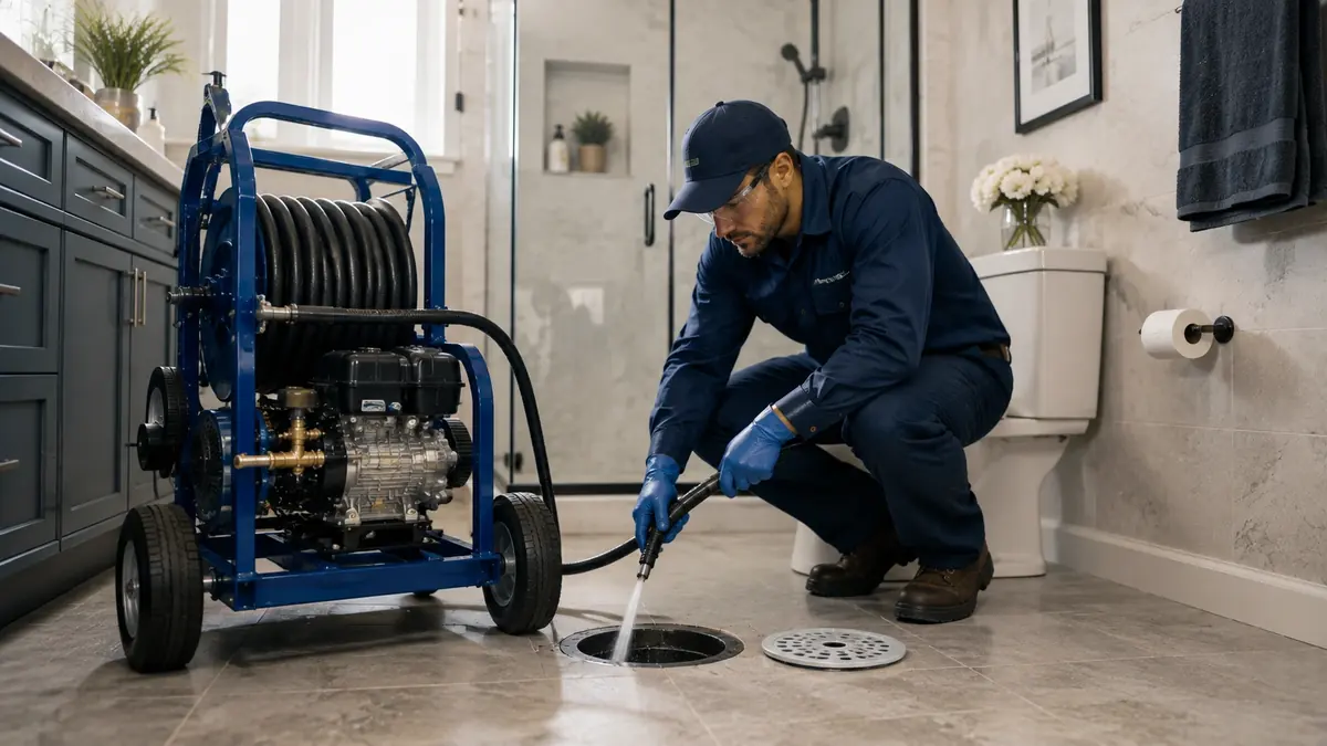 Bathroom Drain Hydro Jetting in Solana Beach