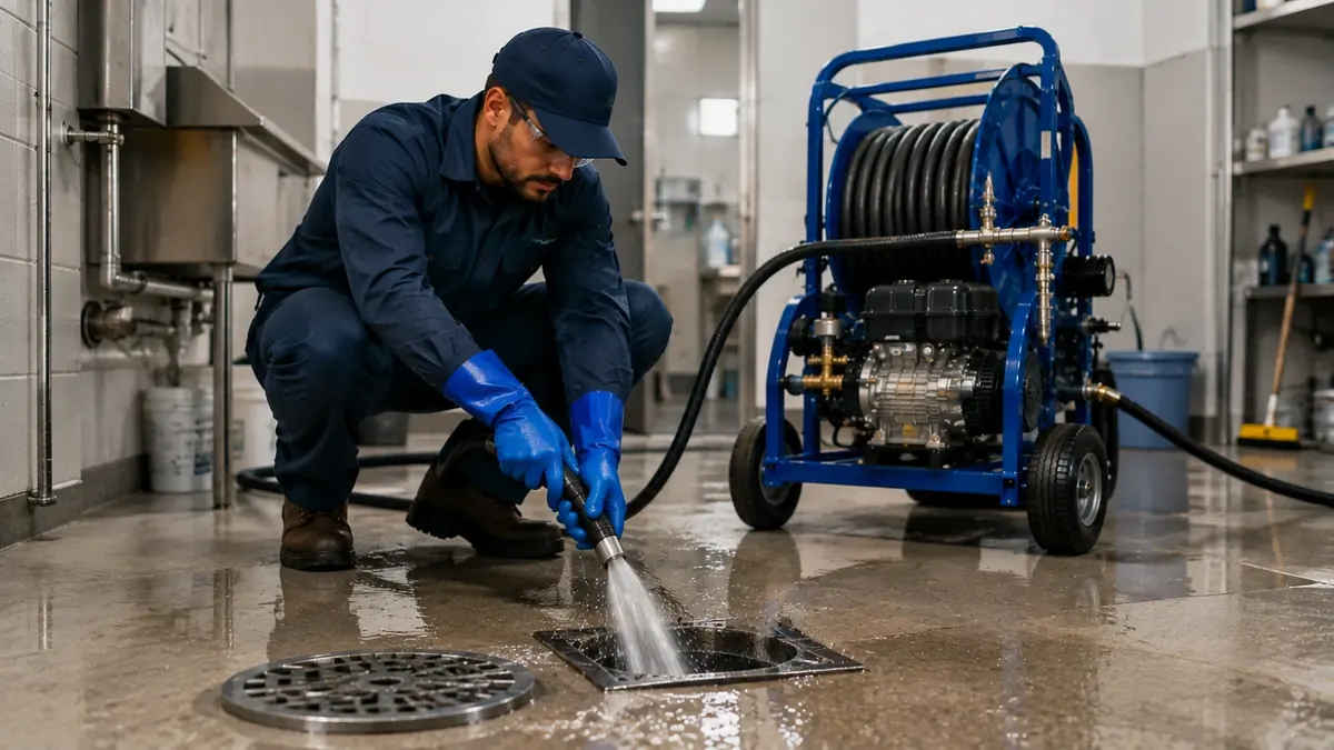 Floor Drain Hydro Jet Cleaning in Solana Beach