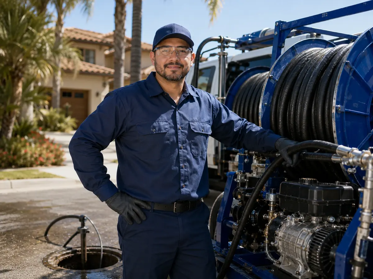 Hydro jet sewer cleaning in Solana Beach