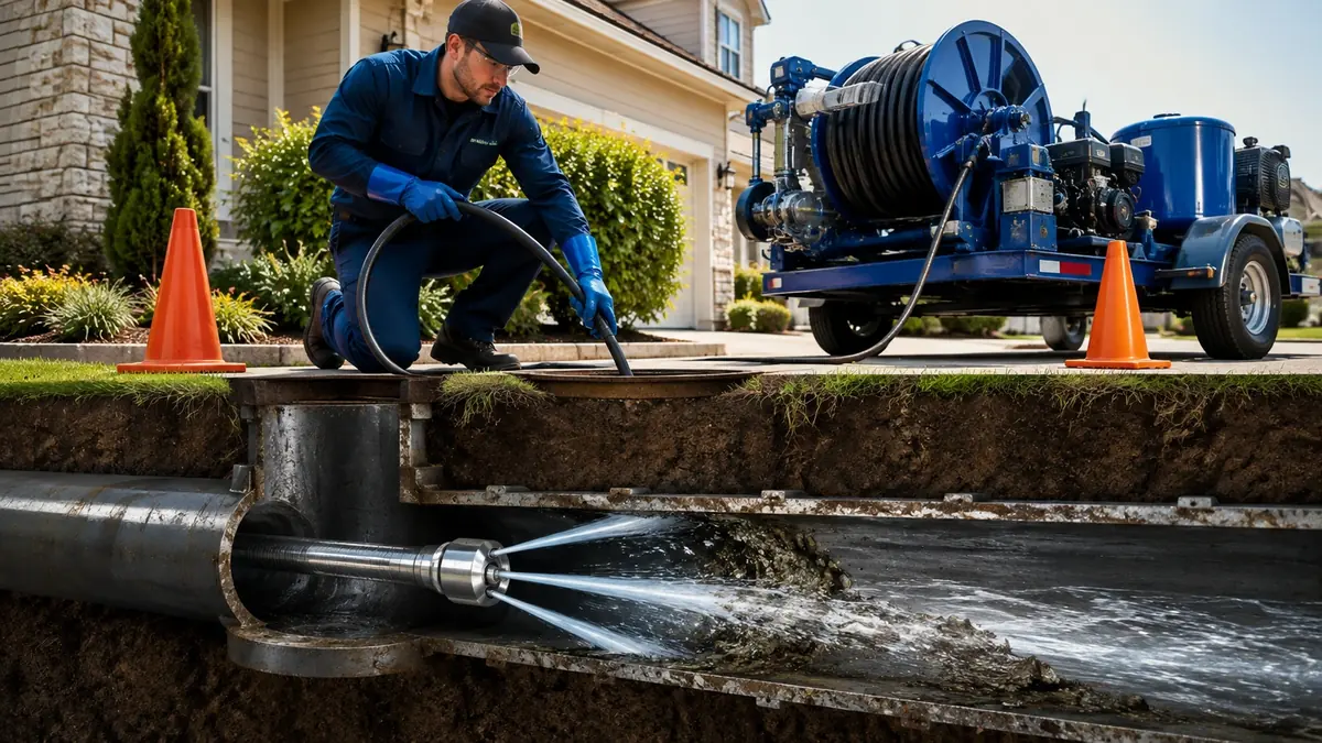 Main Sewer Line Hydro Jet Cleaning in Solana Beach