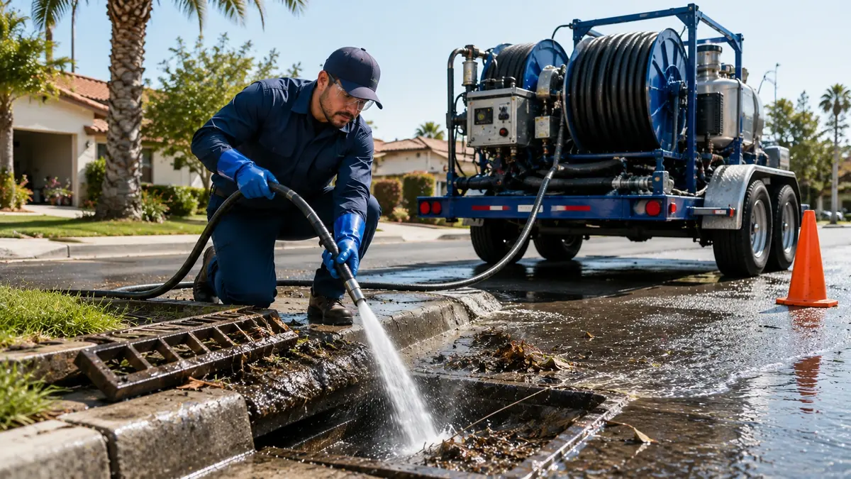 Storm Drain Hydro Jet Cleaning in Solana Beach